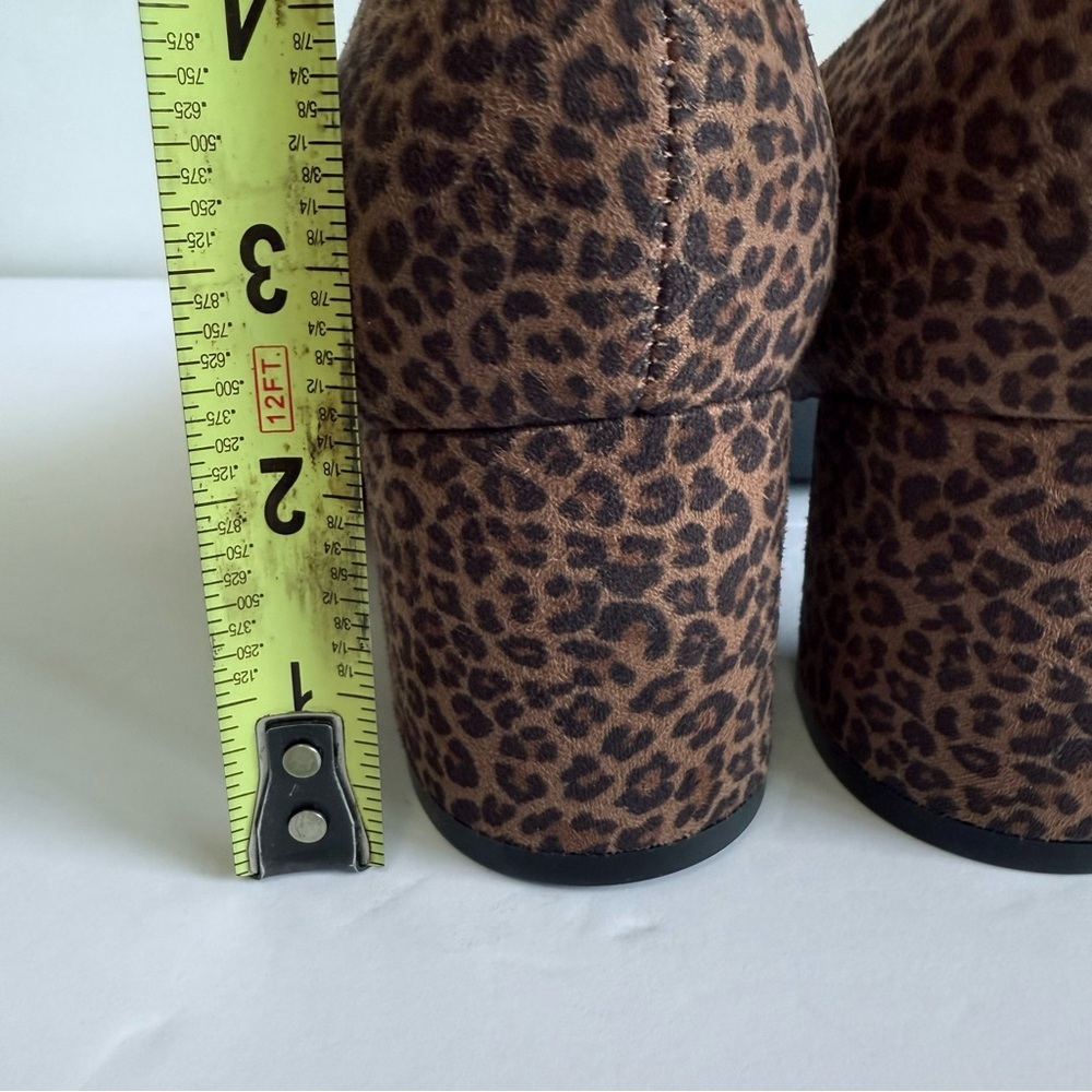 Aerosoles Women’s Leopard Print Block Heel Pumps Comfortable Round Toe - Picture 5 of 8